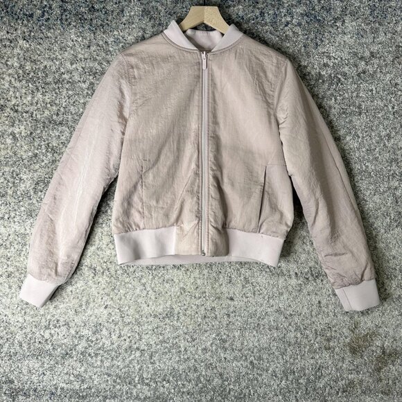 Lululemon Jackets & Blazers - Lululemon Bomber Jacket Womens 8 Pink Lightweight Zip Up Athleisure Running